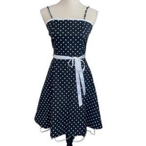 Navy blue 50s style party dress size small